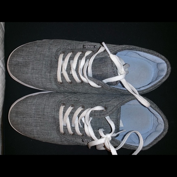 Women’s Grey and White Vans - Picture 2 of 2